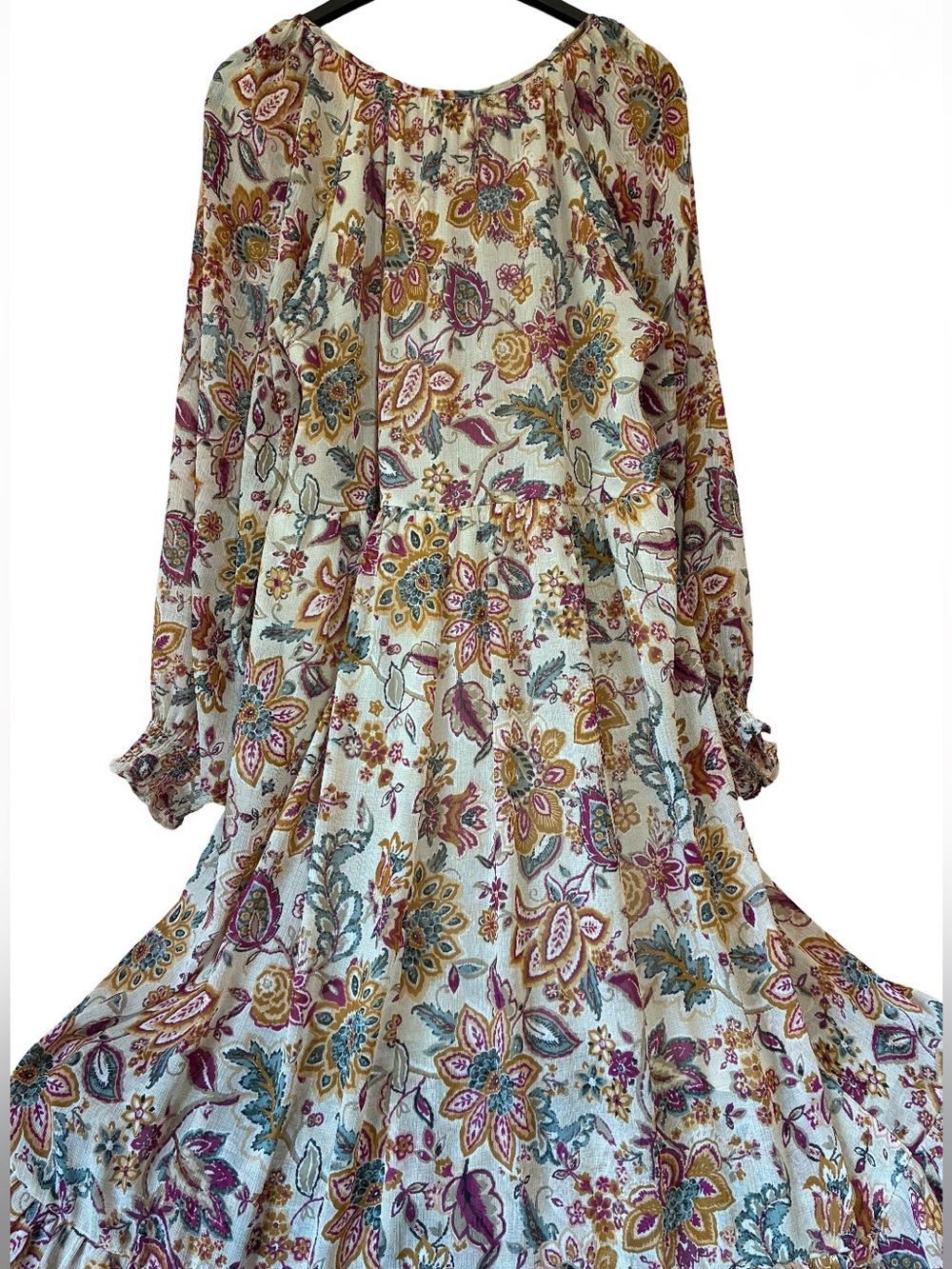Kate & Sam Boho Tiered Floral Long Sleeve Maxi Dress - Picture 5 of 16